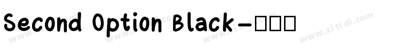Second Option Black字体转换
